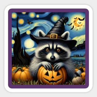 Halloween Raccoon Sticker